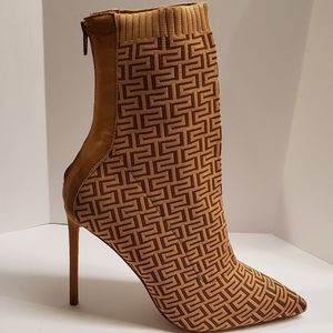 Monogram Sock Stiletto Bootie